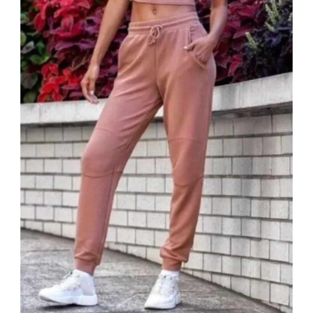 ALO Yoga Dusty Rose Track Joggers